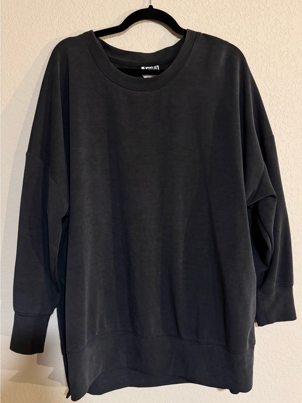 ARULA Oversized Black Sweatshirt Tunic
